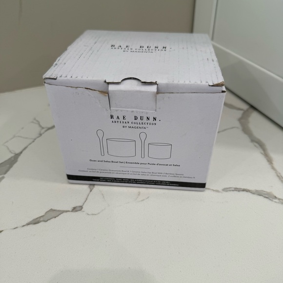 Rae Dunn, Guac and Salsa Bowls with Wooden Spoons - Picture 5 of 6